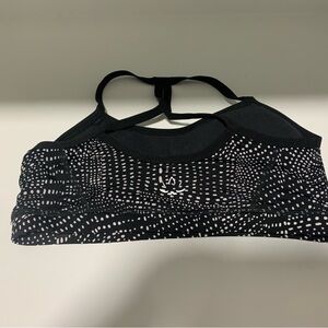 Black and White Women's Sports Bra